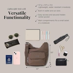 Baggallini Criss-Cross Crossbody Women Lightweight Water-Resistant Nylon Travel